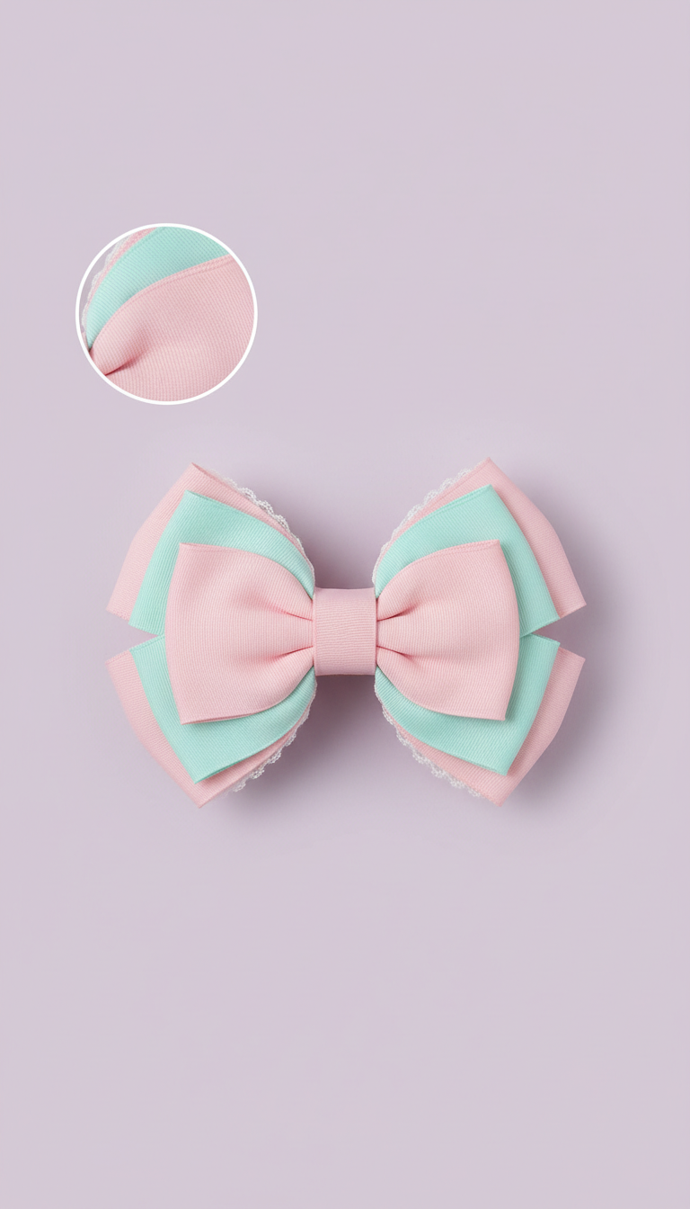 Aqua pop oversized bow hair clip