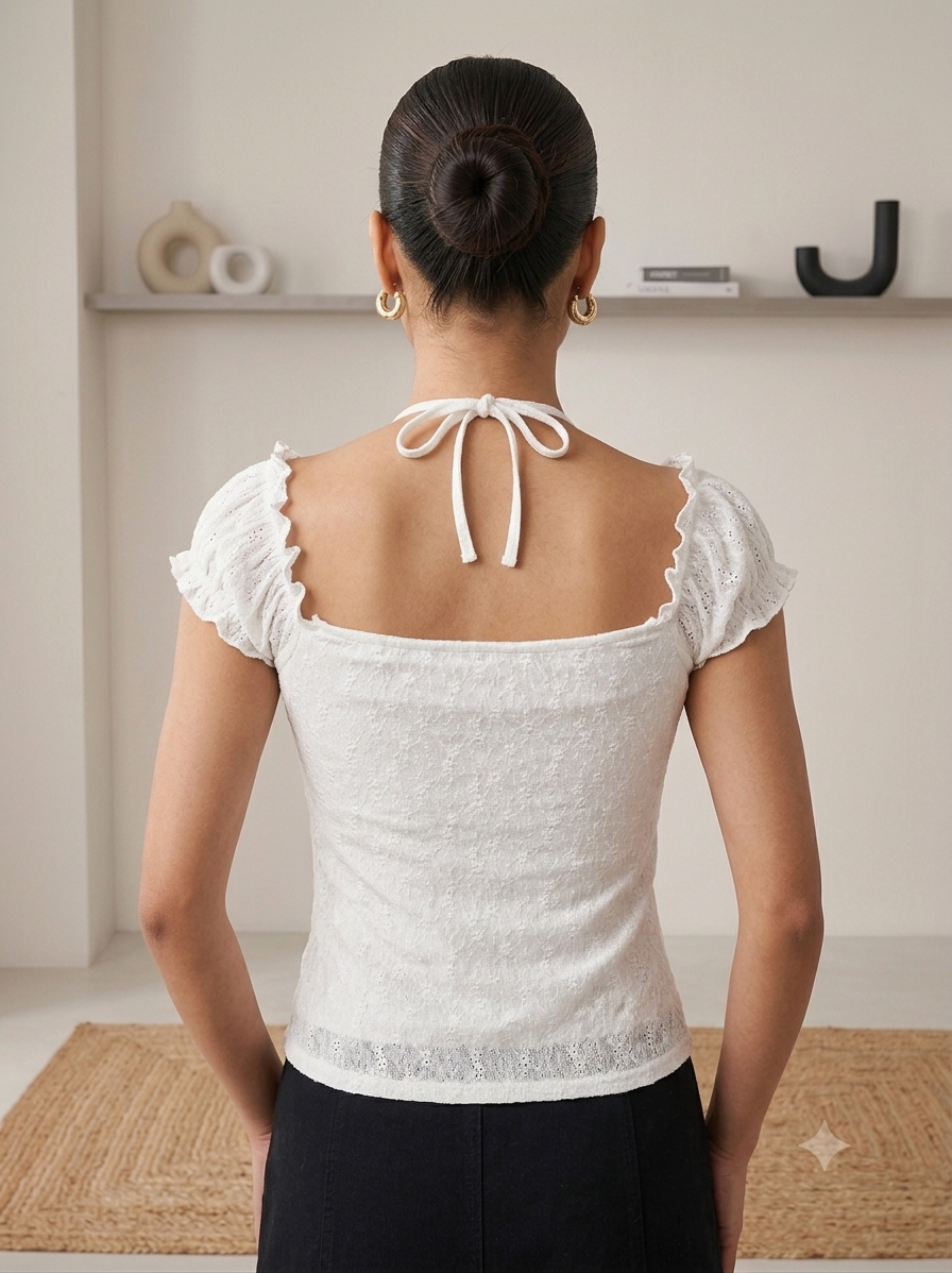 Korean Style Lace-Up Corset Top