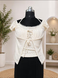 Korean Style Lace-Up Corset Top