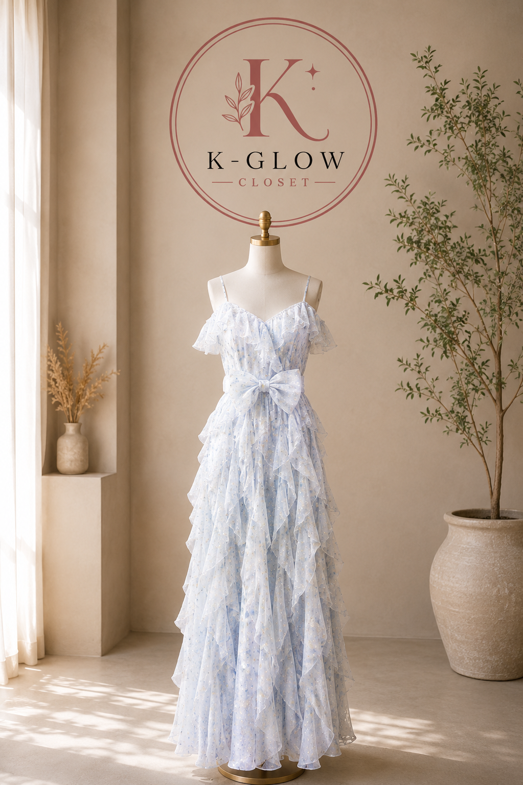 Women's White Tiered Ruffle Midi Dress | Puff Sleeve Square Neck Party & Casual Dress
